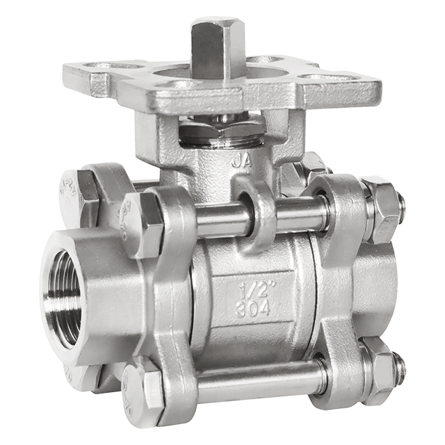 Three-piece High-platform Wire-button Ball Valve